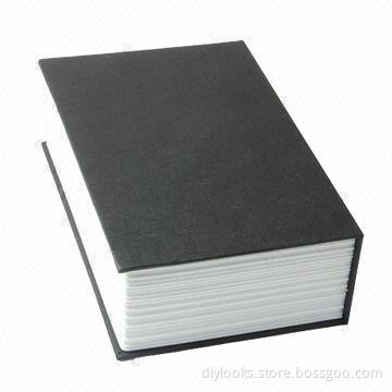 Dictionary Design Safe Cash Box with Cylinder Lock, Black Color, OEM Orders Welcomed